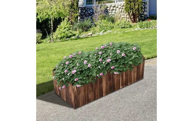 Fir Wood Flower Vegetable Planter Chemical-free Easy Assembly Ideal For Small Spaces - 100l X 40w X 30h Cm