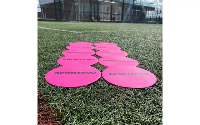Flat Disc 19cm Training Markers Pack Of 10 - Pink