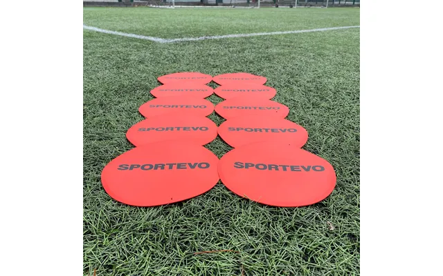 Flat Disc 19cm Training Markers Pack Of 10 - Red