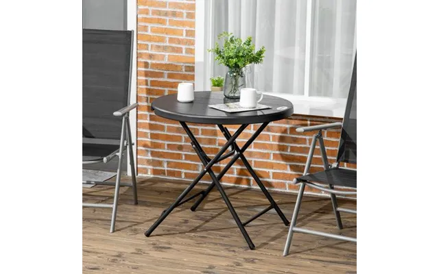 Foldable Garden Table - Round, Seats 4, Steel Frame product image
