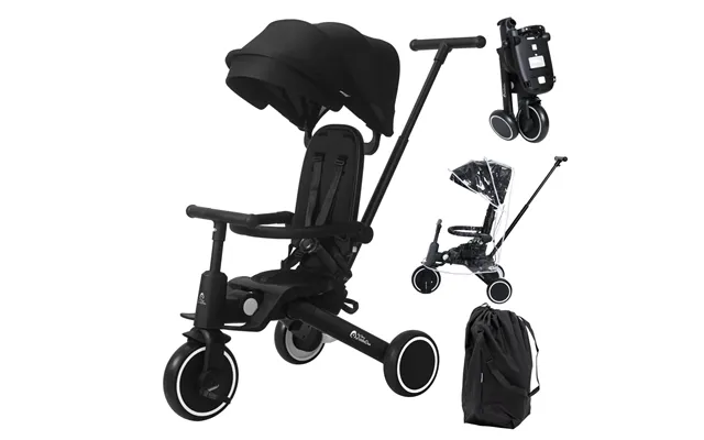 Foryourlittleone Xplor Plus 6 In 1 Foldable Trike - Jet Black 10m-4y