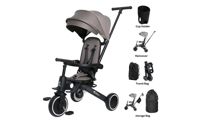 Foryourlittleone Xplor Ultimate 6 In 1 Foldable Trike - Grey Olive 10m-4y