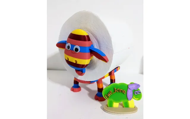 Funny Sheep Universal Toilet Roll Holders Rainbow & Black Sheep - 1 X Ewe Anne product image