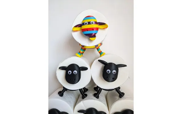 Funny Sheep Universal Toilet Roll Holders Rainbow & Black Sheep - Ewe-anne 2 Black product image