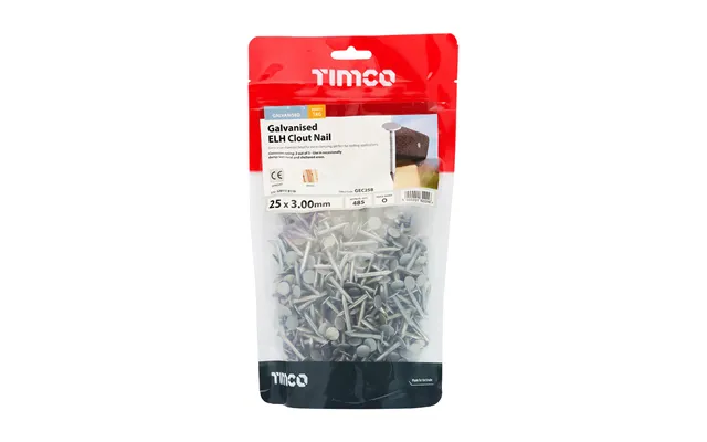 Galvanised Clout Nails Roofing Nails 1kg Bags - 25mm × 2.65mm