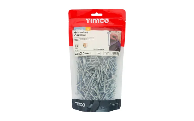 Galvanised Clout Nails Roofing Nails 1kg Bags - 40mm × 2.65mm