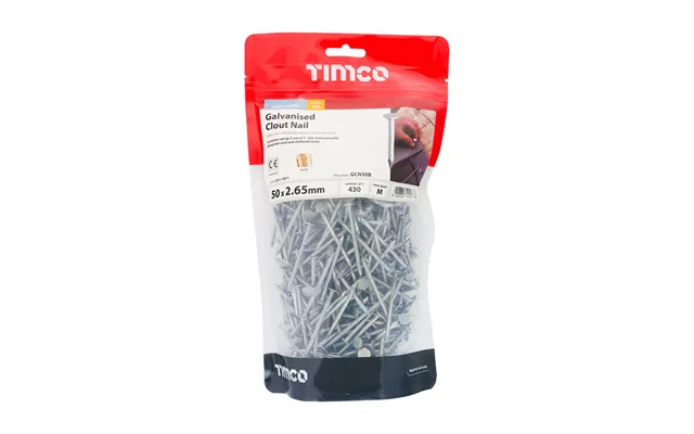 Galvanised Clout Nails Roofing Nails 1kg Bags - 50mm X 2.65mm