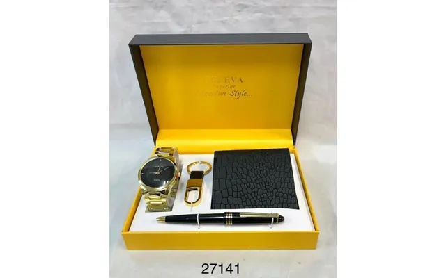 Geneva Mens Pen - Wallet & Barcelet Watch Gift Sets 27141