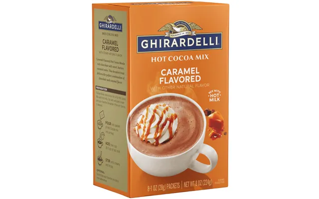 Ghirardelli Caramel Hot Cocoa Mix 8x 1oz Sachets