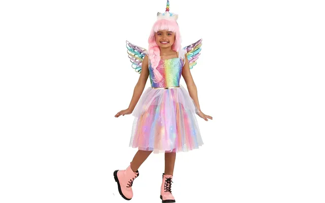 Girls Princess Unicorn Fancy Dress Costume 7-8 Years Halloween Forever Young - 7-8 Years