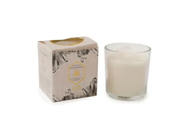 Glass Candlepot Clear Quartz 7x7.5cm