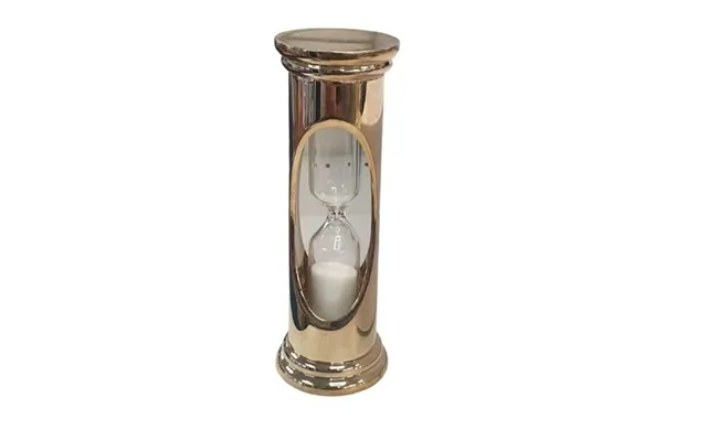 Gold Plated Mini Sand Timer Solid Brass - Elegant Miniature Clock Imp803g
