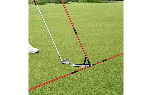 Golf Swing Trainer Portable Alignment Training Aid Multi-function Practice Tool - Red