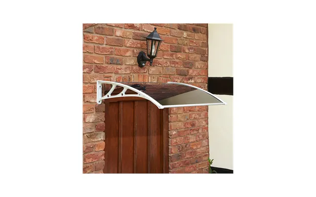 Greenhurst 1126n White Easy Fit 1m Tinted Door Canopy 60d X 100w X 19h Cm