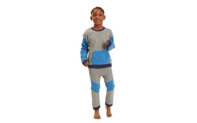 Grey & Blue Boys Lounge Set - 6-may