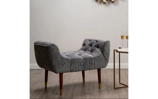 Grey Chenille Stool Shay