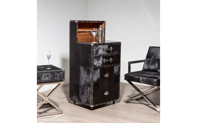 Hair On Leather Drinks Cabinet Kensington Townhouse