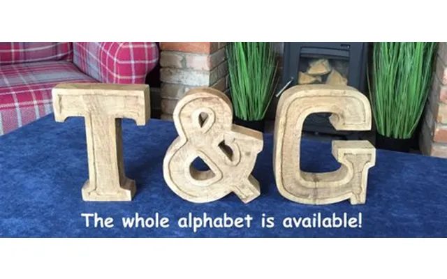 Hand Carved Wooden Embossed Letter A