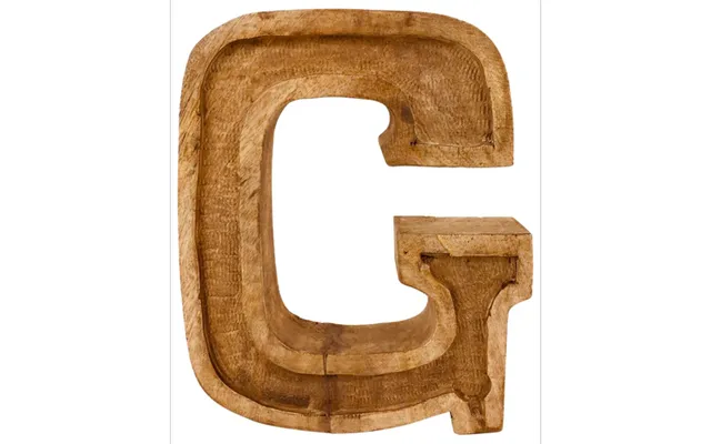 Hand Carved Wooden Embossed Letter G