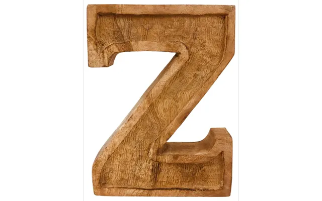 Hand Carved Wooden Embossed Letter Z