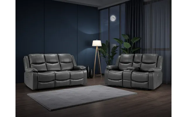Harald Electric Recliner Sofa Set Luxurious 3 2 Seater For Ultimate Comfort - Black