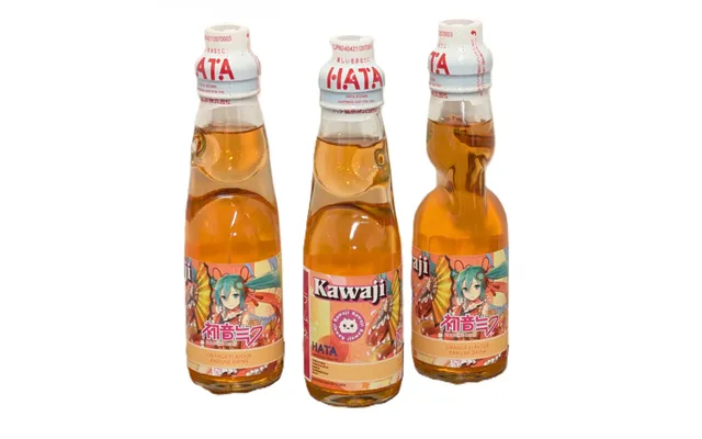 Hatsune Miku Orange Flavour Ramune Soda 200ml - Three Bottles