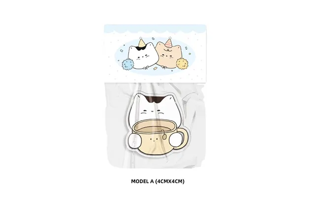 Hello Cat Learning & Coffee Acrylic Binder Clip - A