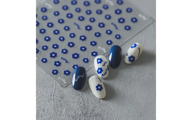 Hello Claws Elegant Blue Flower Nail Deco Sticker product image