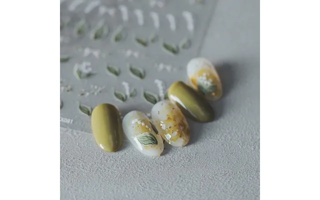 Hello Claws Green Flower Nail Deco Sticker product image