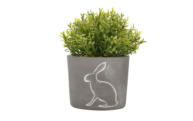 Hestia Hare Silhouette Planter With Plant 10cm Diameter