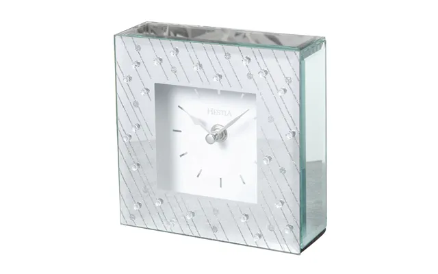 Hestia Mirror Glass Raindrop Design Mantel Clock