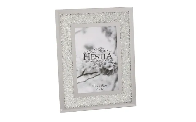 Hestia Photo Frame Crystal Edge With Silver Border 4 X 6