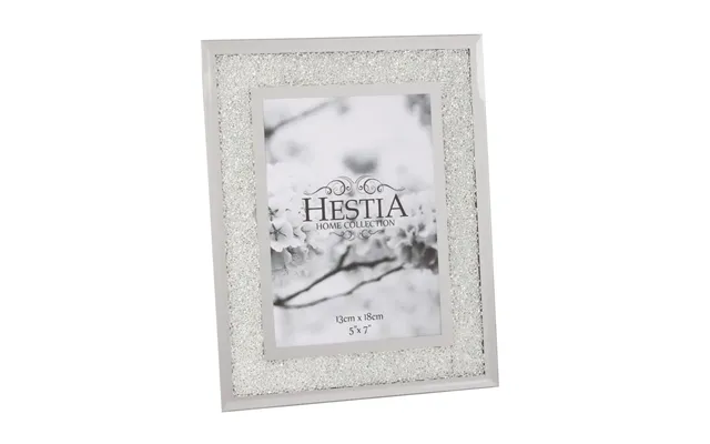 Hestia Photo Frame Crystal Edge With Silver Border 5 X 7