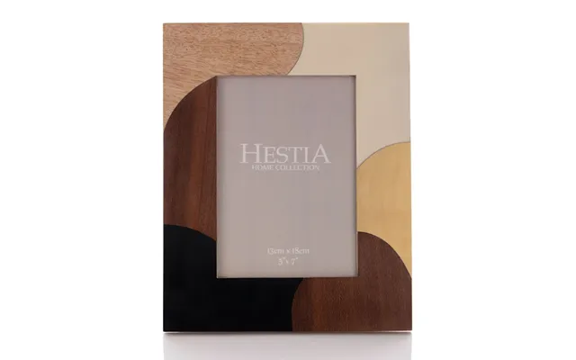 Hestia Resin - Mangowood & Brass Photo Frame 5 X 7