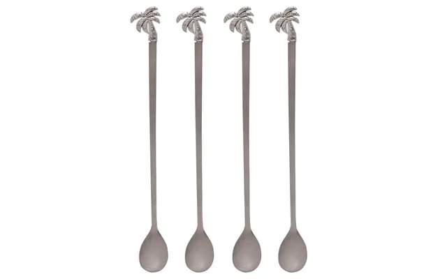 Hestia Set Of 4 Long Mixing Spoons Palm Tree