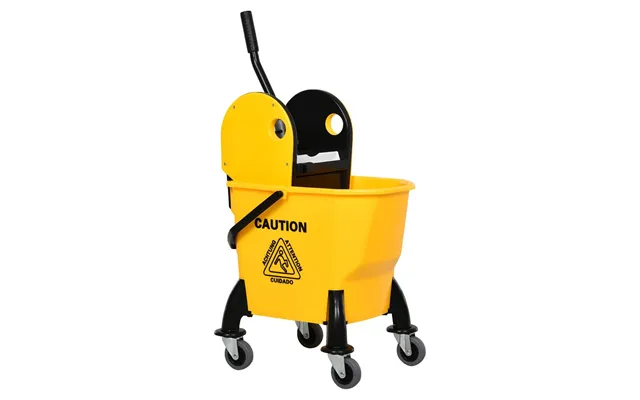 High-quality 26l Mop Bucket & Wringer With Wheels - Yellow