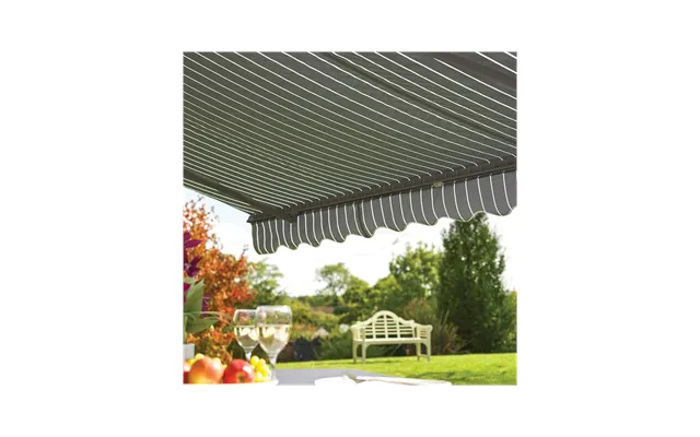 High-quality 3.5m Grey & White Berkeley Awning - Perfect Patio & Deck Cover