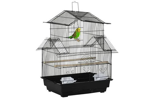 High-quality Metal Bird Cage W Plastic Perch & Food Container - 50