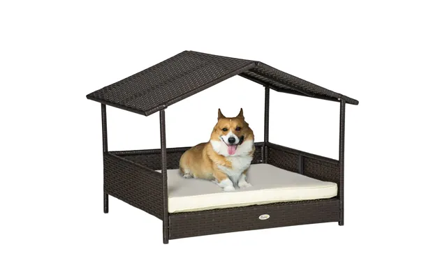 High-quality Pawhut Wicker Dog House With Soft Cushion - Perfect For Cats And Small Medium Dogs product image