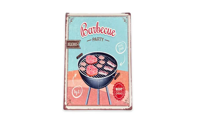 High-quality Vintage Metal Sign - Retro Bbq Party Sign