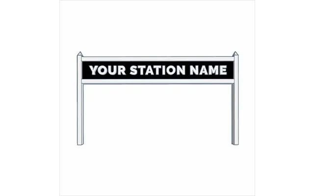 Ho Scale Pre-coloured Single-sided Personalised Steam-era Station Name Board - Style 2