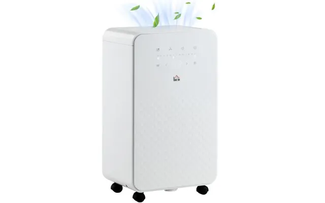 Homcom 12l Day Protable Quiet Air Dehumidifier With Purifier, Timer, 5 Modes - White