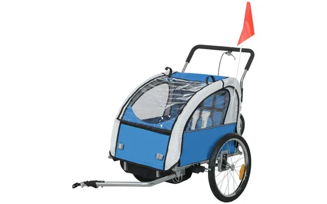 Homcom 2 Seat Bike Trailer With 5 Point Harness - For 18 Months