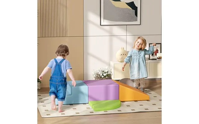 Homcom 4-piece Soft Play Set Climb And Crawl Foam Activity Toys Orange product image