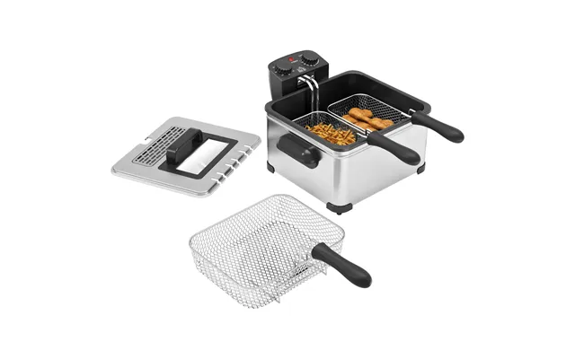 Homcom 5l Deep Fryer With Removable Oil Basket And Viewing Window - 2000w