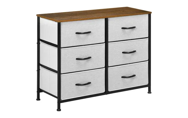 Homcom 6 Drawer Fabric Chest Of Drawers - High Quality And Stylish Storage Solution For Home And Office product image