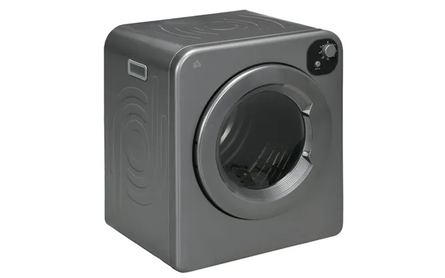 Homcom 6kg Vented Tumble Dryer With 7 Dry Programmers For Small Spaces Grey