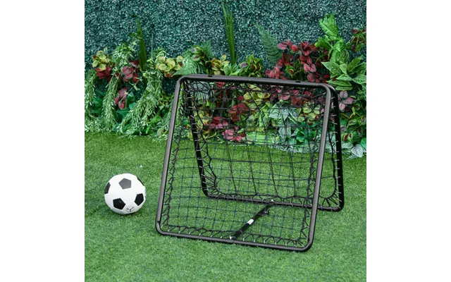Homcom Adjustable Angle Rebounder Training Set With All Weather Double Layer Net