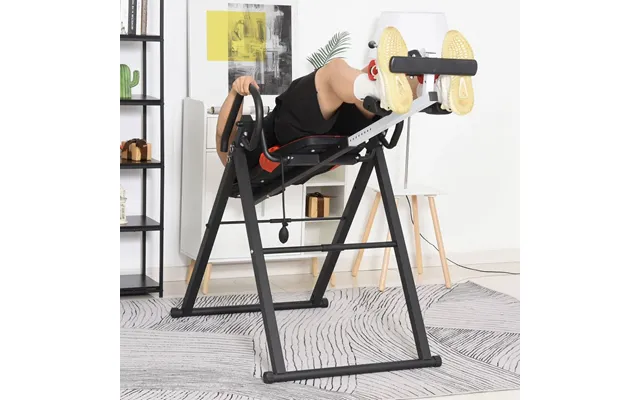 Homcom Adjustable Gravity Inversion Table With Safety Belt Red Black
