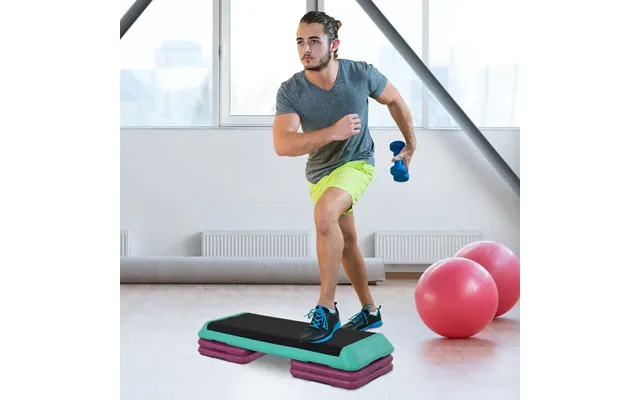 Homcom Aerobic Stepper Set - 10 15 20cm Exercise Workout Step Platform
